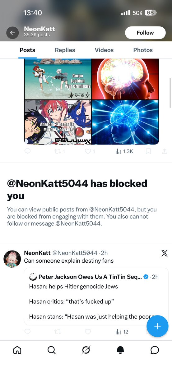TempestHunter2's tweet photo. @NeonKatt5044 @JagerBradley @Spiderdx109 @BoxLoner YOU ARE SUCH A HASAN FAN LOL

RESPONDING AND THEN BLOCKING

REAL PUSSY SHIT https://t.co/pgRcgIO1xq