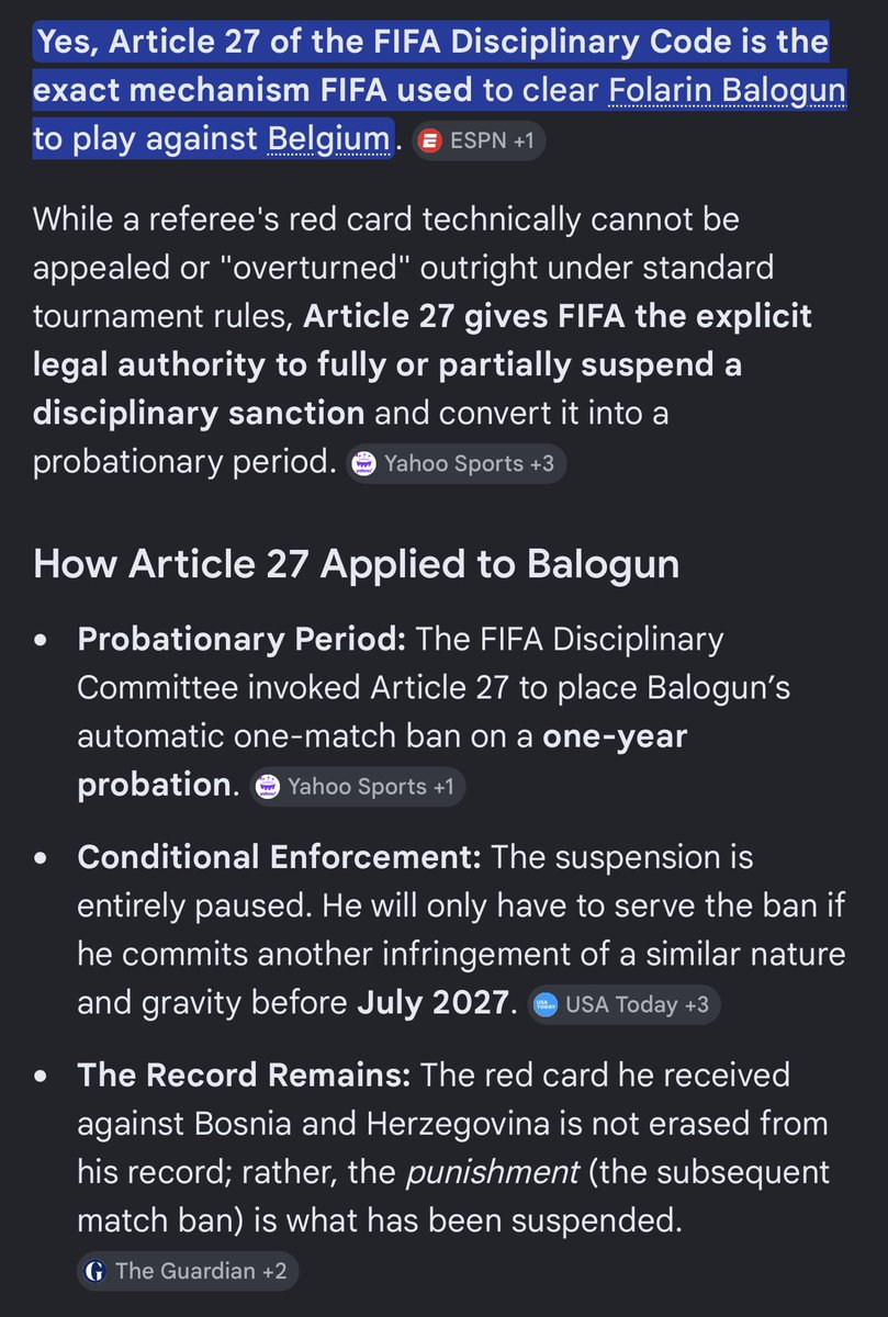 cool_guyAK's tweet photo. I would rather the one game suspension be upheld. I don’t want to be grouped in the same corruption category as Argentina. https://t.co/BYmQ39UkWl