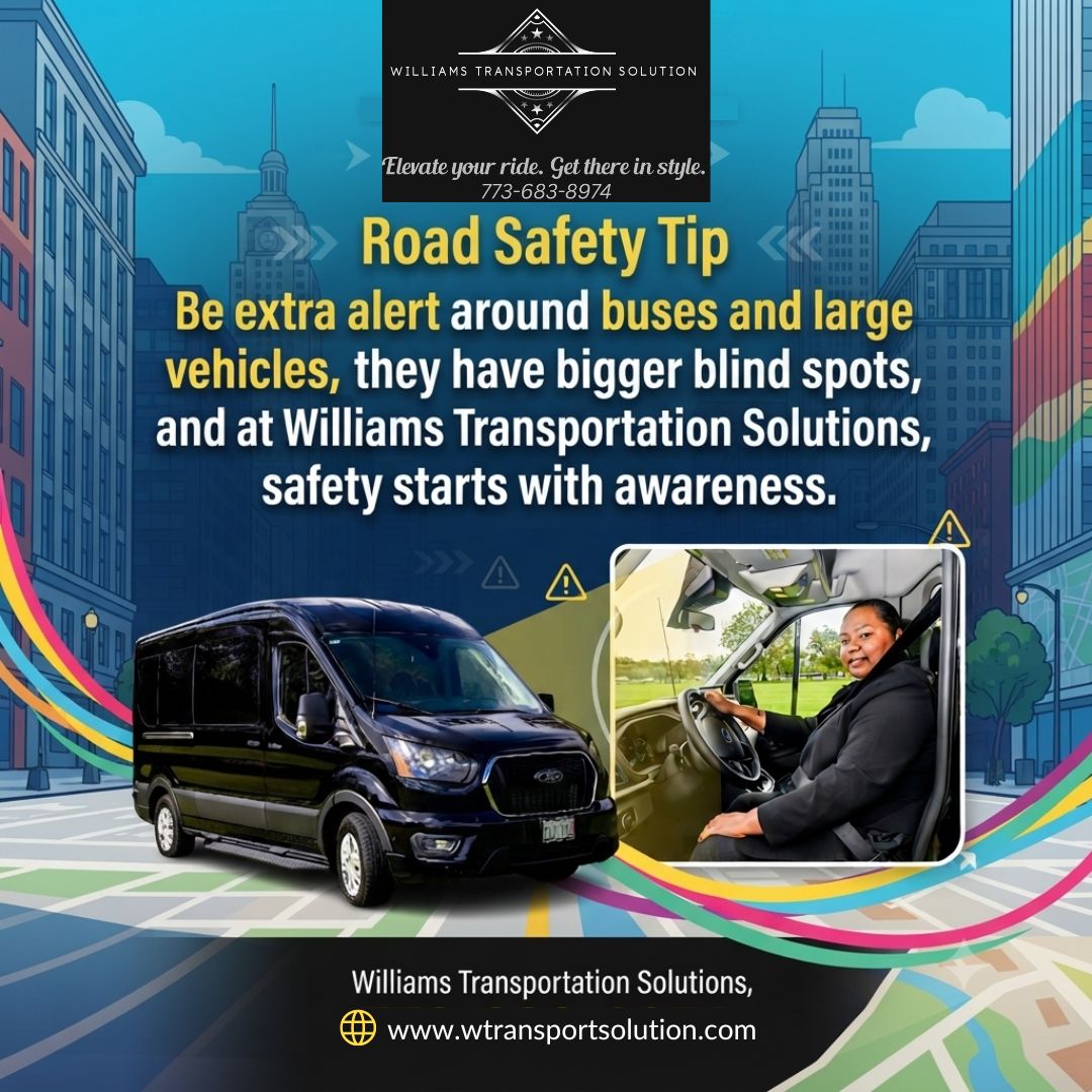 WilliamsTr10007's tweet photo. Road Safety Tip: Be extra alert around buses and large vehicles, they have bigger blind spots, and at Williams Transportation Solutions, safety starts with awareness.

#RoadSafety #SafeDriving #WilliamsTransportationSolutions https://t.co/QepyXlfBrS