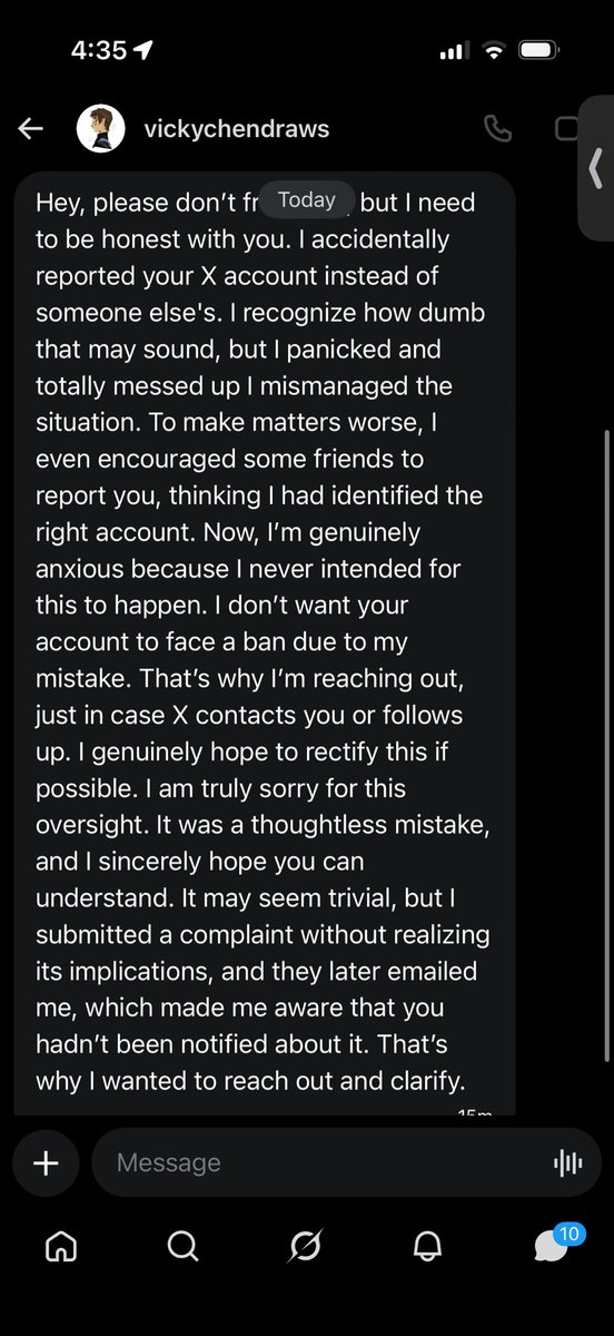 ninh_ji's tweet photo. so i think some popular artists may have gotten hacked bc i got two identical dms from two accounts of artists i follow :(( @owgjojpbi @vickychendraws https://t.co/kWP7QdP9OG