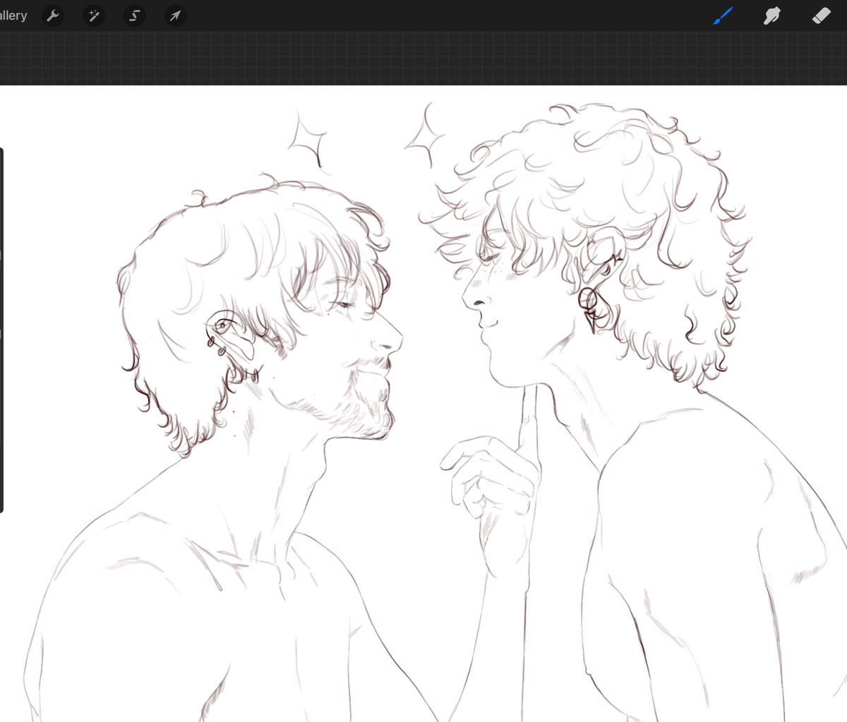 Cupid_HeartDrug's tweet photo. WIP of my tender, lovedrunk fav husbands✨ 👀 
#witchhatatelier    #Δ帽子 #orufrey #wha #quifrey #oruggio https://t.co/Rvhd4THf2H