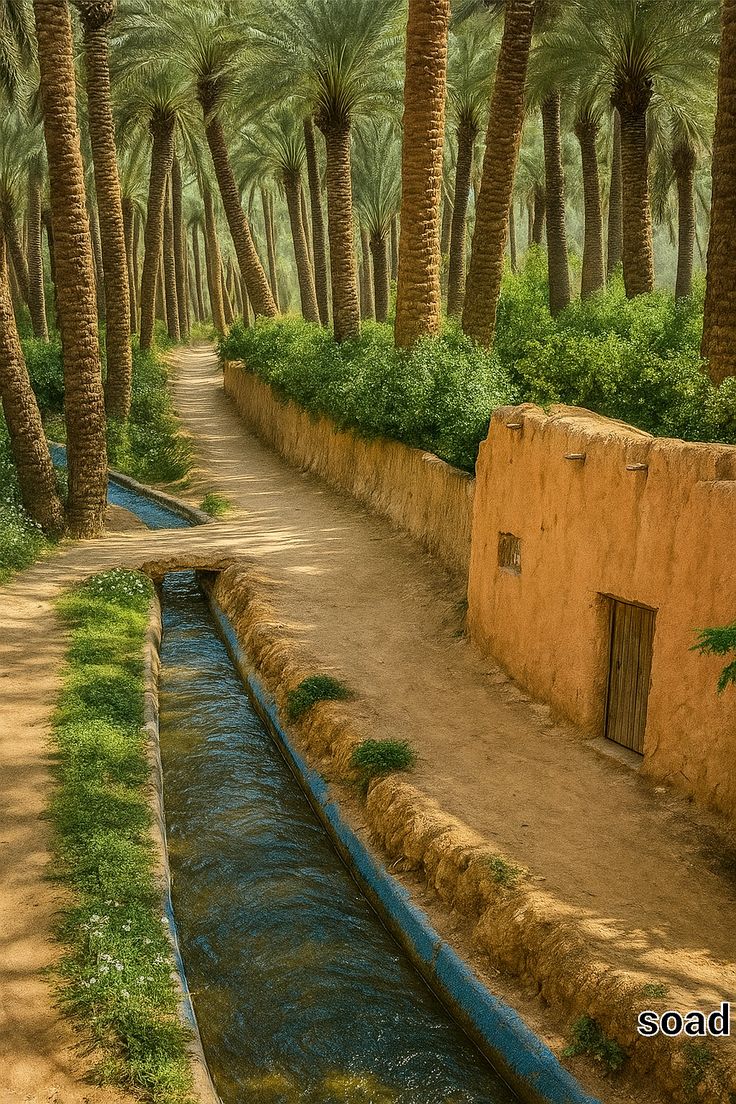 7al0om's tweet photo. في ممرات النخيل، حيث يعانق الماء التراب، تسكن الطمأنينة دون أن تستأذن. هناك تروى الأرواح كما تروى الجذور، ويهمس النسيم بأن أجمل النعم هي البساطة، وأن السعادة قد تكون طريقا ترابيًا، وظلَّ نخلة، وجدولًا يجري بهدوء لا يعرف الضجيج. الحمد لله على نعمٍ تملأ القلب قبل أن تملأ العين. 🌴 https://t.co/f85U7cD6sv