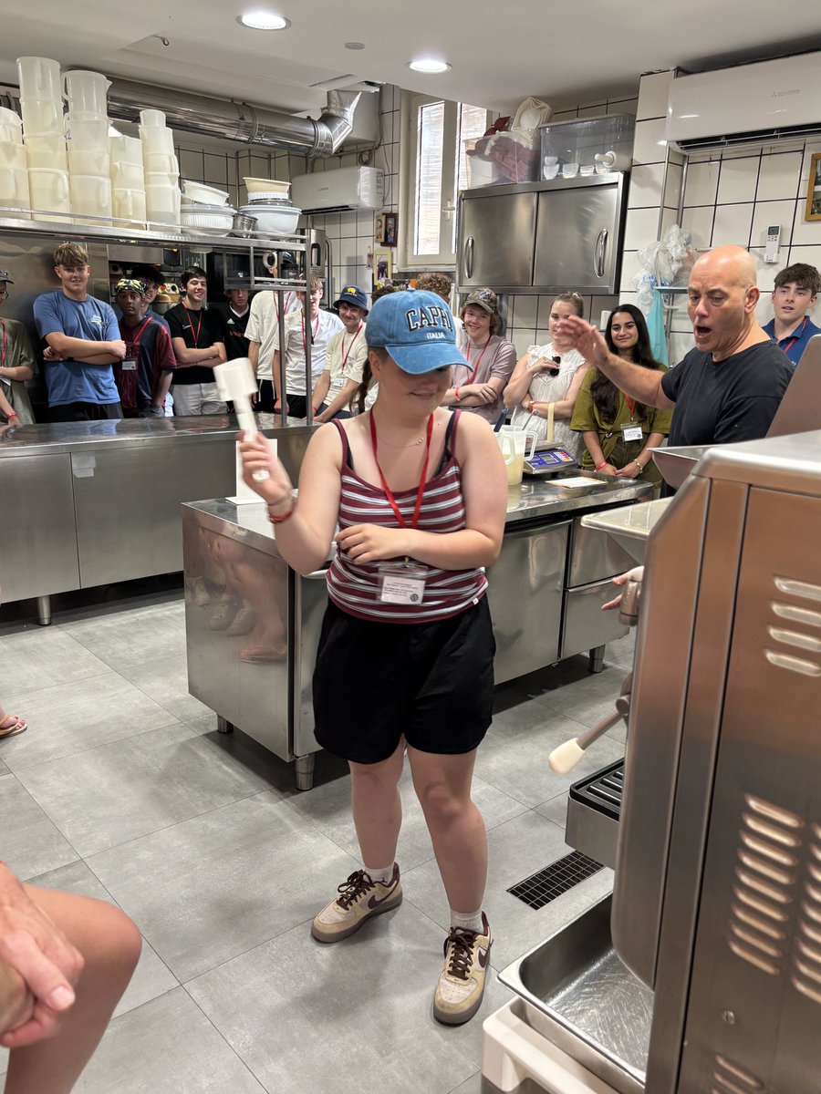 WorthingHighOut's tweet photo. A delicious stop on our Year 10 Geography trip to Sorrento! ๐ฎ๐น๐จ We learned how to make authentic Italian gelato before enjoying our creations. A perfect mix of learning and fun! ๐โจ #Sorrento #GeographyTrip #Gelato https://t.co/nRYlqUTw9x