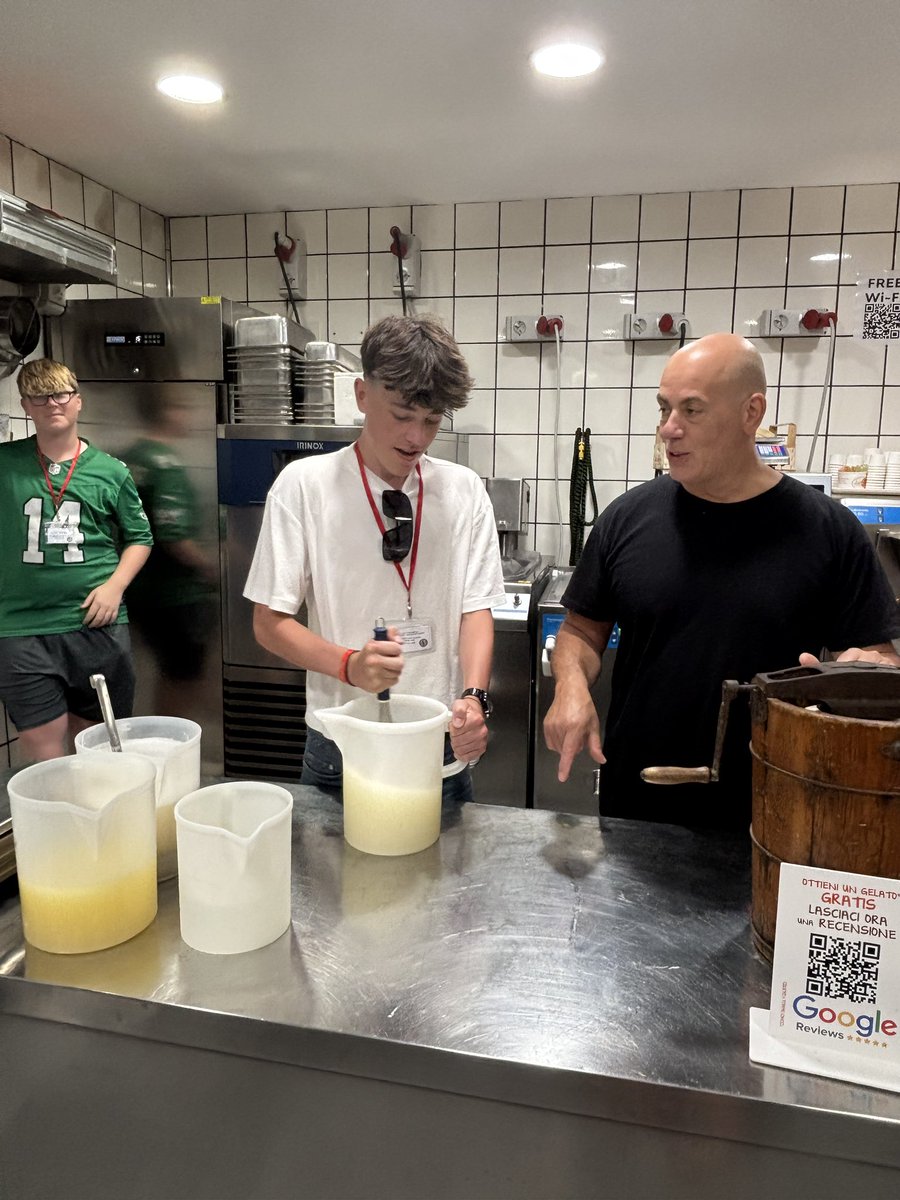 WorthingHighOut's tweet photo. A delicious stop on our Year 10 Geography trip to Sorrento! ๐ฎ๐น๐จ We learned how to make authentic Italian gelato before enjoying our creations. A perfect mix of learning and fun! ๐โจ #Sorrento #GeographyTrip #Gelato https://t.co/nRYlqUTw9x