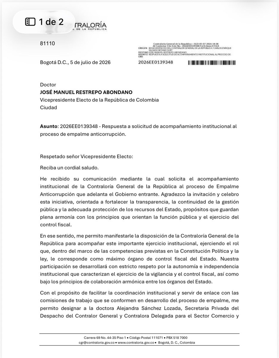 José Manuel Restrepo Abondano tweet media