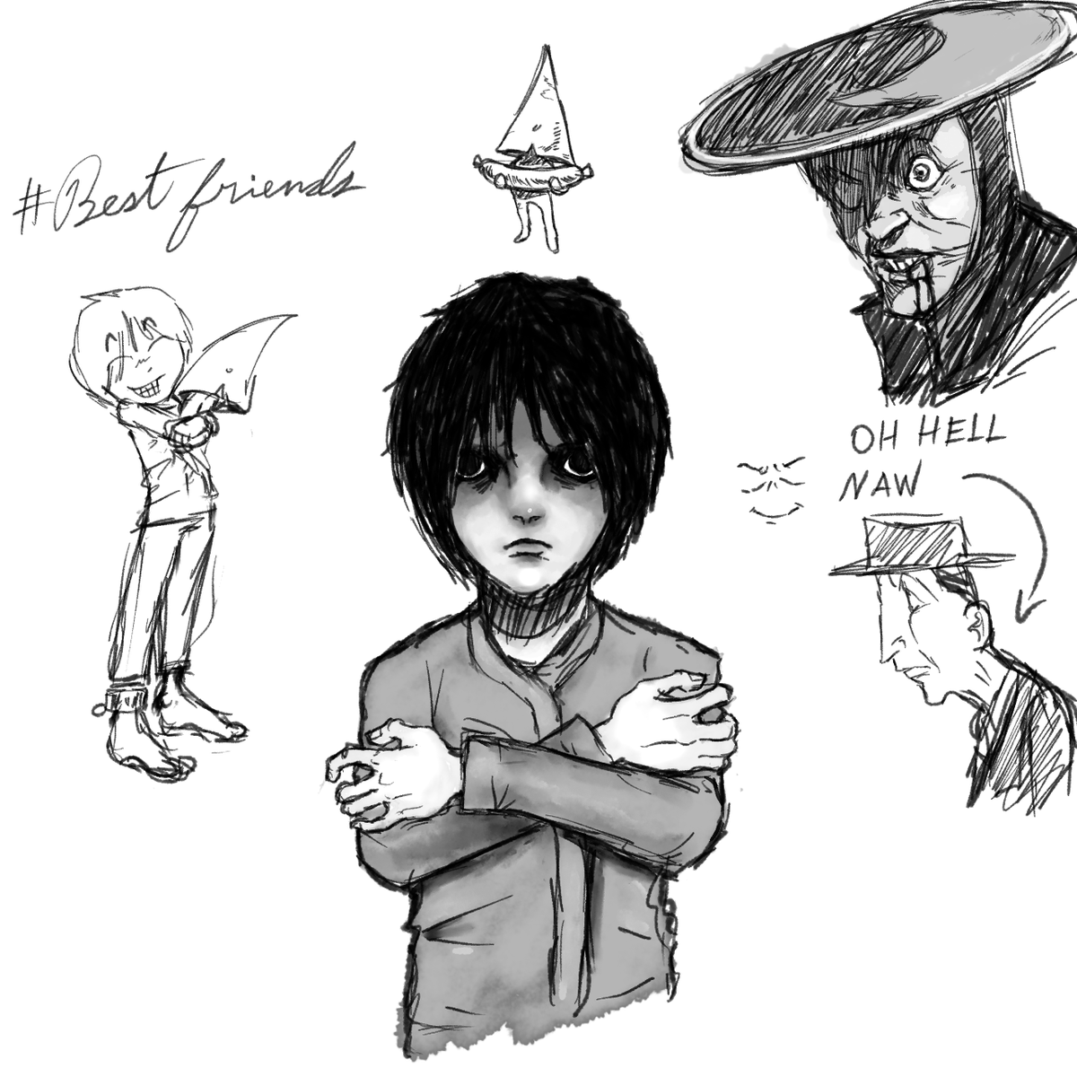 banglerangler's tweet photo. Runaway kid with some chopped individuals on the side   #LittleNightmares #LittleNightmaresfanart https://t.co/emmpmy1orM