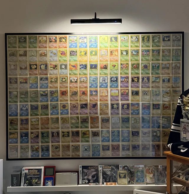 PeakHobby's tweet photo. How and where would you display a complete Base Set of the original 151 Pokemon?

Source: u/neonr0se https://t.co/w0dV5rU2AC