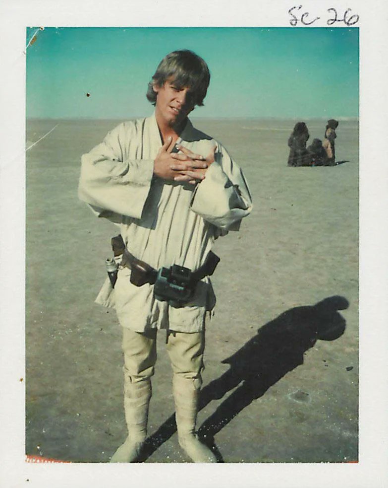 SciFiArchives's tweet photo. Mark Hamill on the set of Star Wars (March 1976) https://t.co/RJ2X21x0de