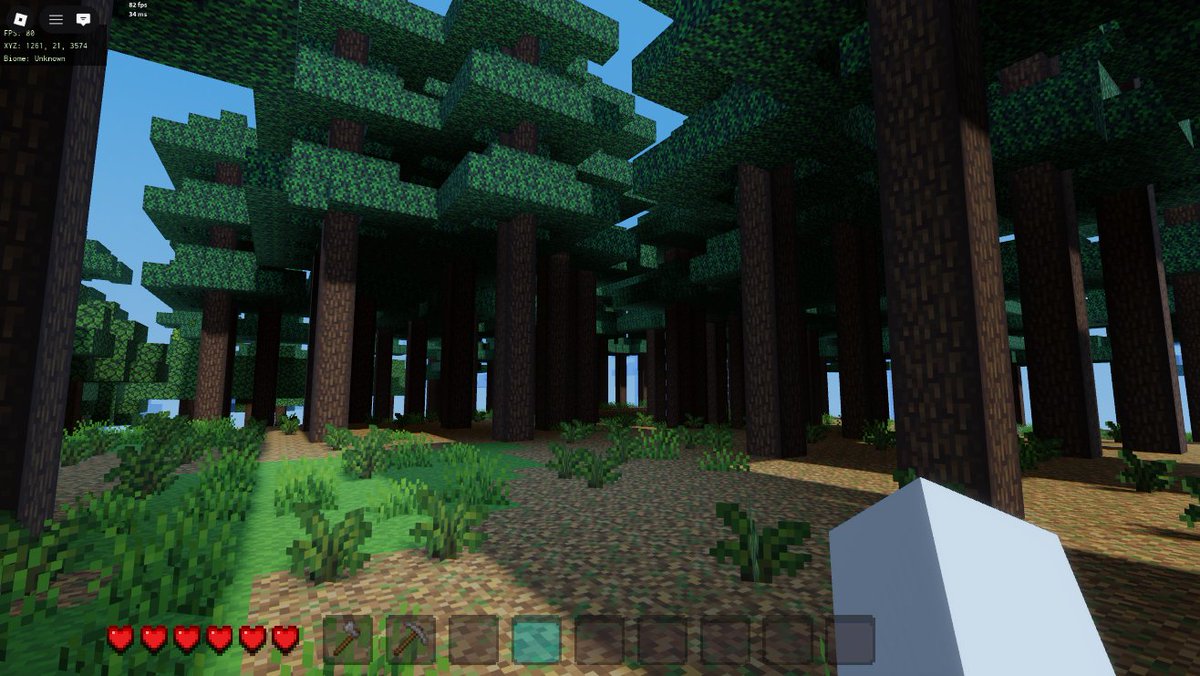 kingdotdevs's tweet photo. Working on a small voxel game project inside of roblox!

Still figuring out some kinks with the world gen but so far im happy with the results!
#RobloxDev #GameDev #Voxel #Roblox #RobloxStudio #Art #VideoGame #Minecraft https://t.co/Z3PLanD3ew