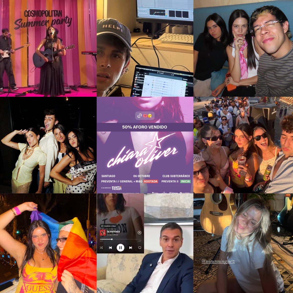 mangvta's tweet photo. los días de millones que llevamos.. chiara evento cosmopolitan, chiara-olivia collab, dani en la produ, evento dulceida, chiara internacional sumando otro país a la gira, chiara siendo recomendada por el presidente de españa, chiara orgullo, ruski vive, chianina en el estudio.. https://t.co/SncGtoDGkD