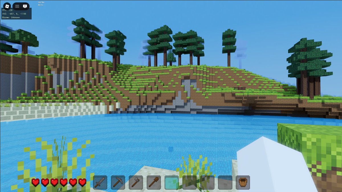 kingdotdevs's tweet photo. Working on a small voxel game project inside of roblox!

Still figuring out some kinks with the world gen but so far im happy with the results!
#RobloxDev #GameDev #Voxel #Roblox #RobloxStudio #Art #VideoGame #Minecraft https://t.co/Z3PLanD3ew