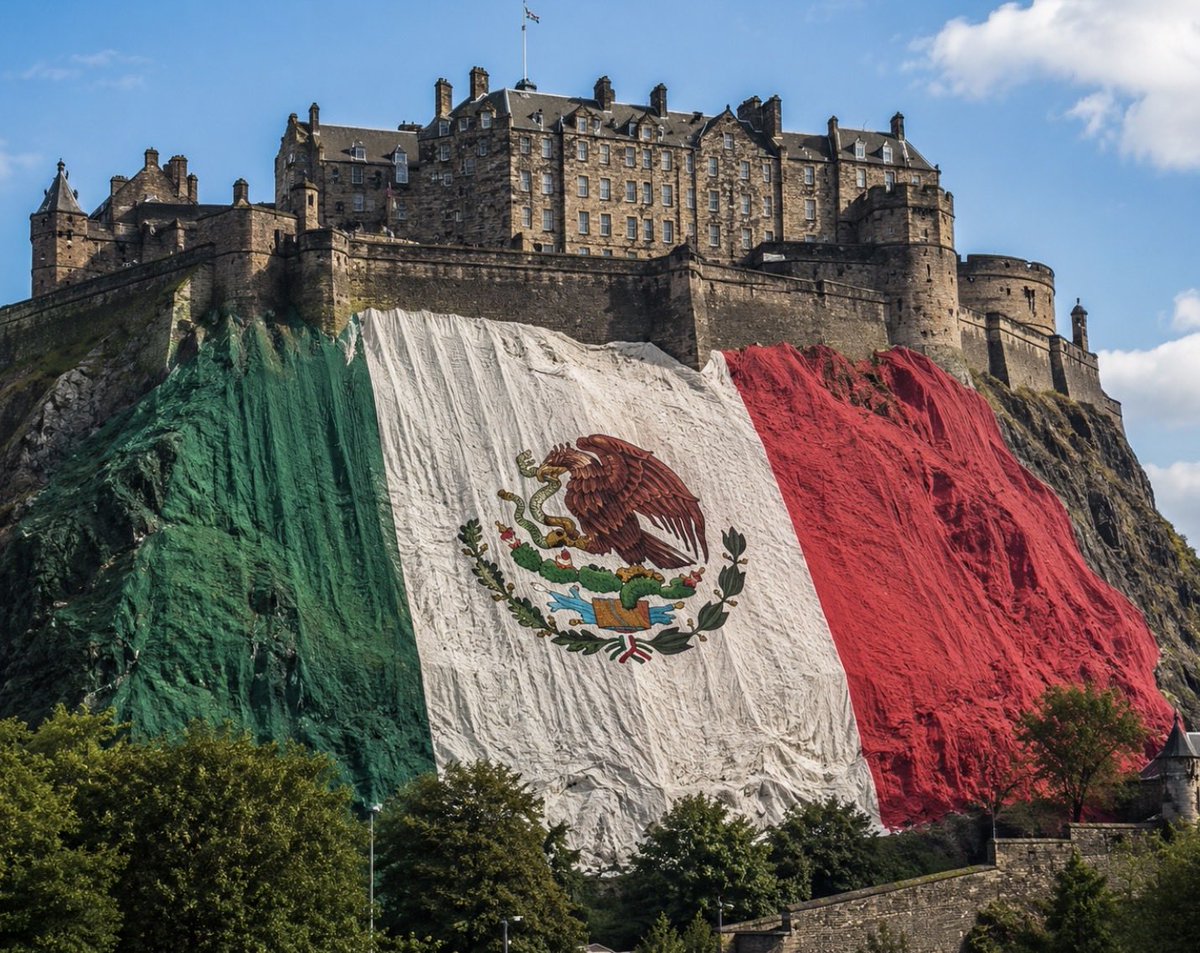 SirNotTomFarmer's tweet photo. Edinburgh Castle today 🇲🇽 https://t.co/voIQv9OfJP