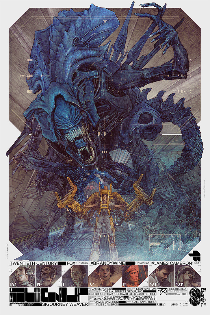 SciFiArchives's tweet photo. Fantastic poster for Aliens by Krzysztof Domaradzki https://t.co/fMdCT2oH78
