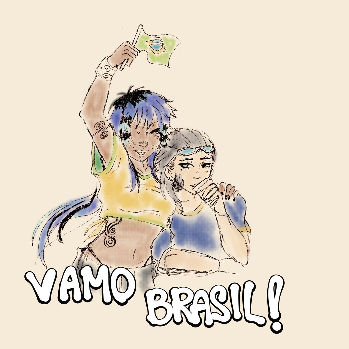 stsrrcass's tweet photo. VAMO BRASIL CARALHO (desenhei no meio do jogo tá péssimo) https://t.co/pZJkQvdOH4