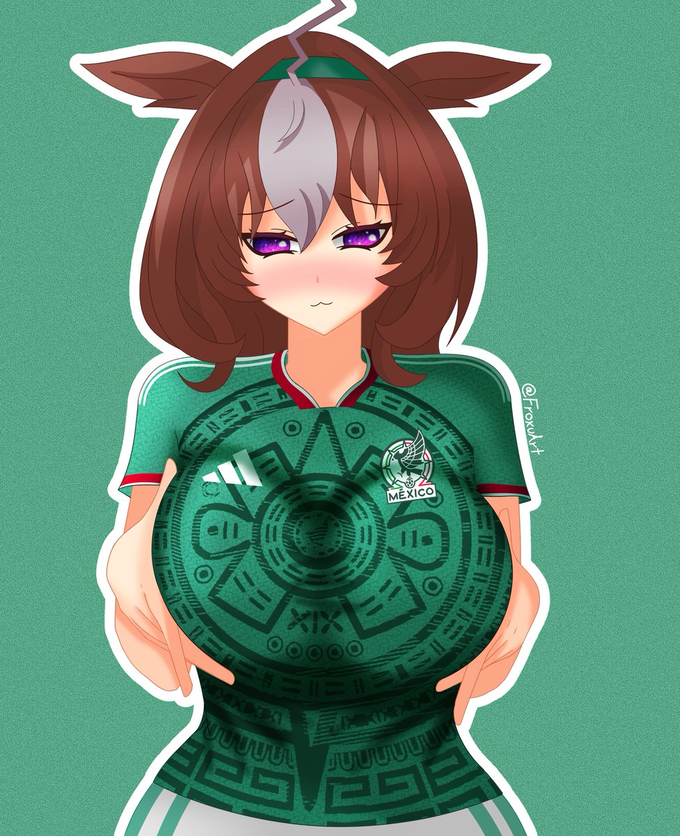 FrokuArt's tweet photo. Todo mi apoyo para México el día de hoy 🇲🇽
#umamusumeprettyderby #ウマ娘 #MeishoDoto https://t.co/Ab0AUWFFgX