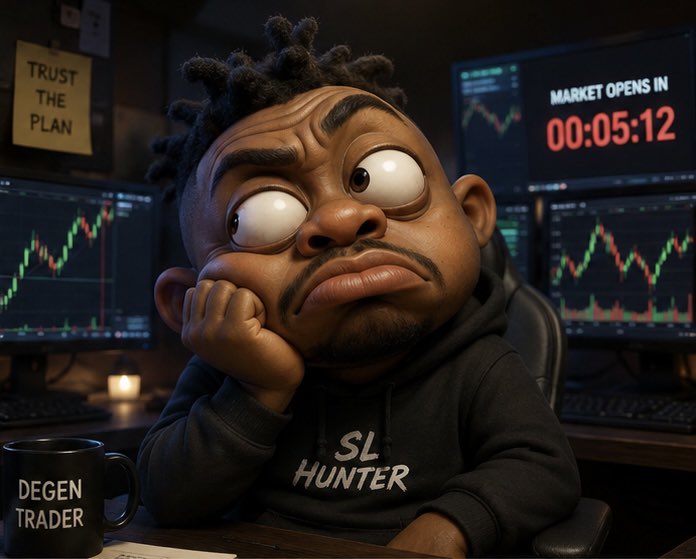 OlynksTrade's tweet photo. Market opens in few minutes 

Calm down before pulling that trigger..

No say I no warn you! https://t.co/0o9wtH2kNK