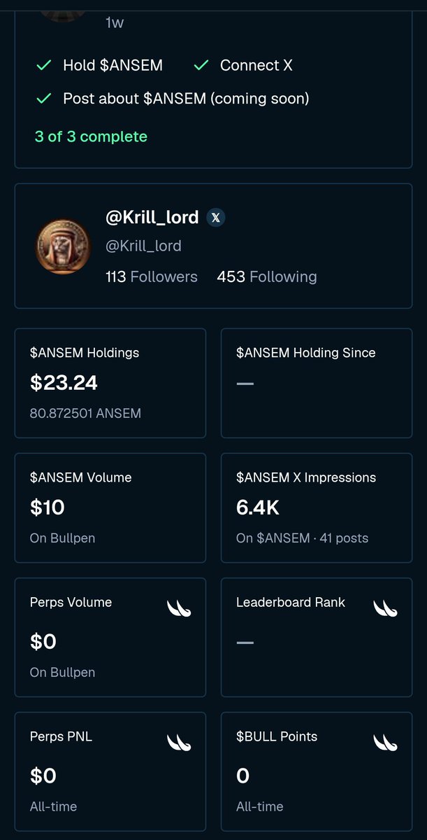 Krill_lord's tweet photo. Bro I guess I'm giving up on this 😂💔💔💔
All my profile's been about just one thing...
for @blknoiz06 to see the nice Merlin - $Ansem intro Content I cooked up since 4days ago...
'But seems I'm too little to be noticed'
'Small account?' just dunno 
I promised not to give up trying even while my hommies have always jested it's not gonna work out 
But seems I'm out of energy now...
I wished they been seeing me Trend by now mehn!
Looks like they won and I lost😭