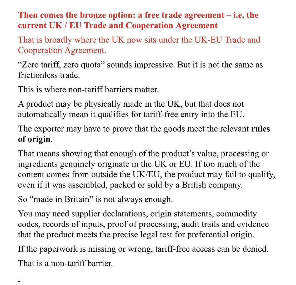 tradeandtillage's tweet photo. @LizWebsterSBF @vivamjm @amanpour @michaelgove You lied.
Under WTO / FTA rules as a 3rd country outside the 🇪🇺 SM + CU; 🇬🇧 can’t ban lower standard product at its border unless -
• there is a direct scientific based risk to 🇬🇧 plant, animal or human health
• the ban is non discriminatory + proportionate
#brexitisdead https://t.co/j3BeYgcvnK