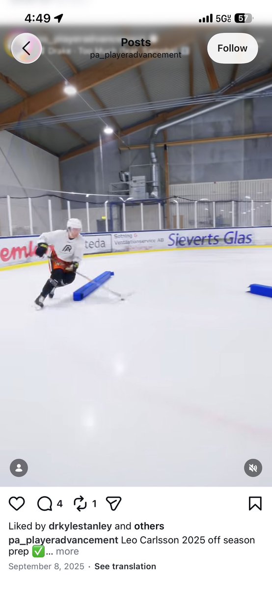 BriereDespair's tweet photo. ALSO there’s other vids in 2025 with different jerseys on in the work out vids…. Now these vids are just in the same Ducks jersey 🤔  but here are the screenshots of said IG posts from 25 https://t.co/VmhgnOog9x
