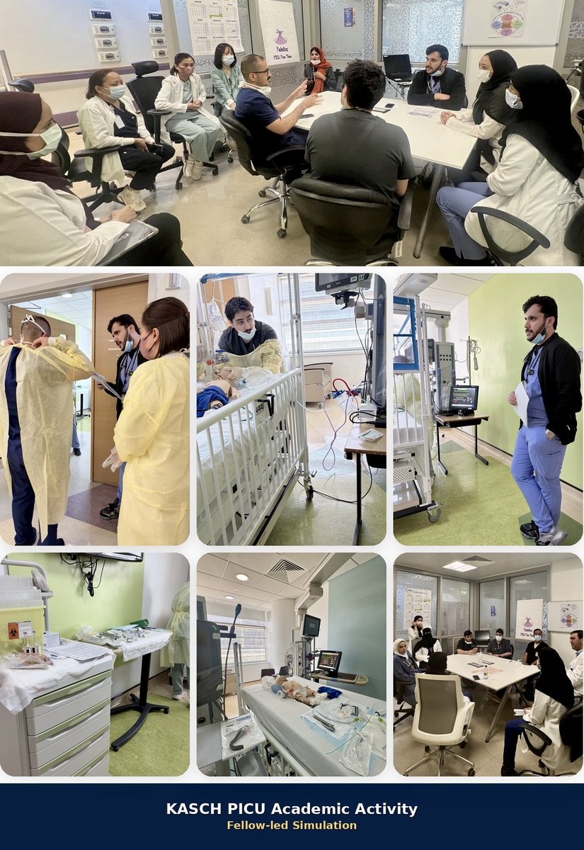 KASCH_CCM's tweet photo. Moving forward ! 🩺🌟
Establishing a Fellow-Led Simulation Program as part of our curriculum &amp;ongoing academic activities
Building stronger teamwork &amp;clinical decision-making through challenging scenarios! all to advance excellence in #PedsICU In collaboration with @rcsc_ksau https://t.co/BtMe3wTwZ0