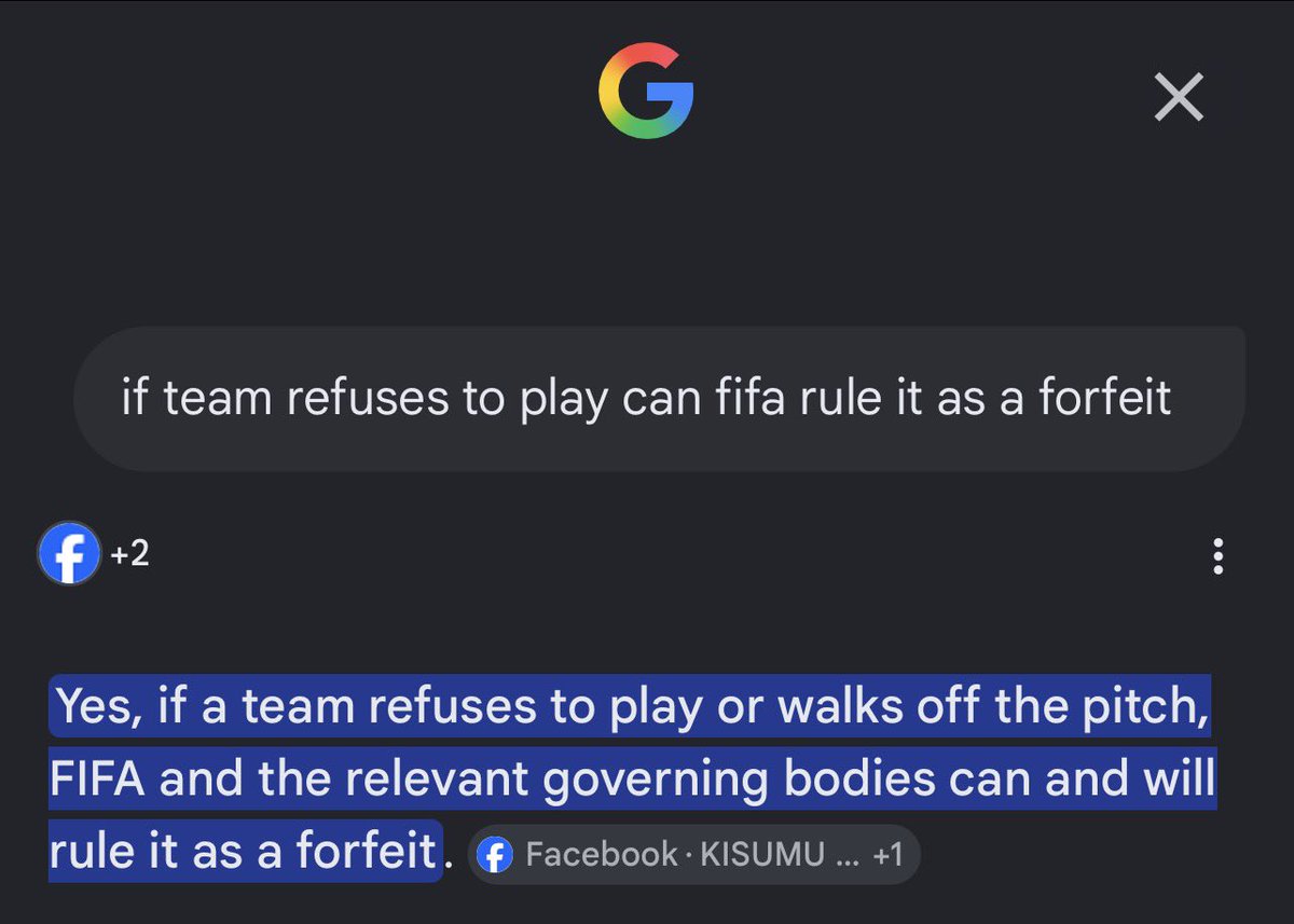 DashRoadRunner's tweet photo. @JHughes681 @TSN_Sports You’re so dense, it’s hilarious, fifa can literally call it a forfeit under their own rules so what will the sports committee do about fifa following their rules? https://t.co/IjfI81deNM