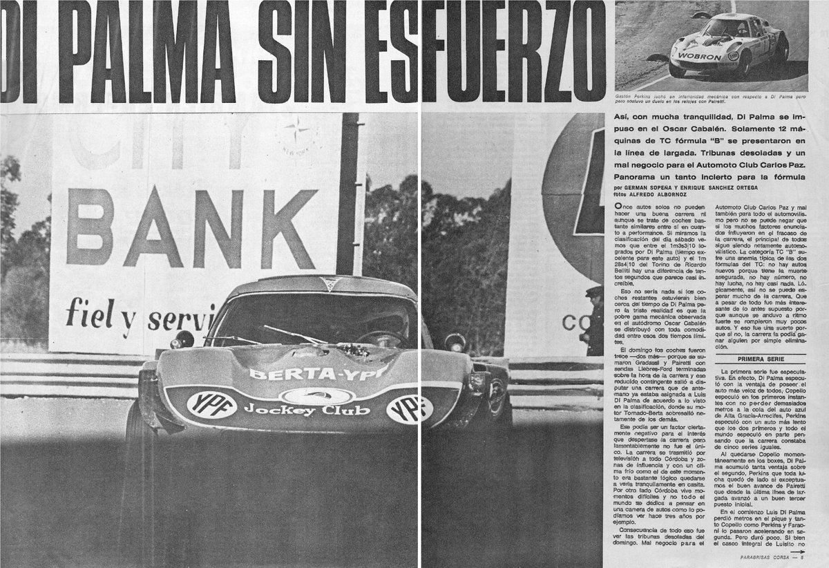 PatoG82's tweet photo. DI PALMA SIN ESFUERZO 🏁
📝 Revista Corsa
#TurismoCarretera #AutodromoOscarCabalen #LuisDiPalma #GastonPerkins #TorinoTC #RevistaCorsa #CarlosPairetti #TCenAltaGracia #AutomovilismoArgentino #ResistenteAlOlvido #OresteBerta #RubenLuisDiPalma #LiebreTornado https://t.co/qJzmWTpx5h