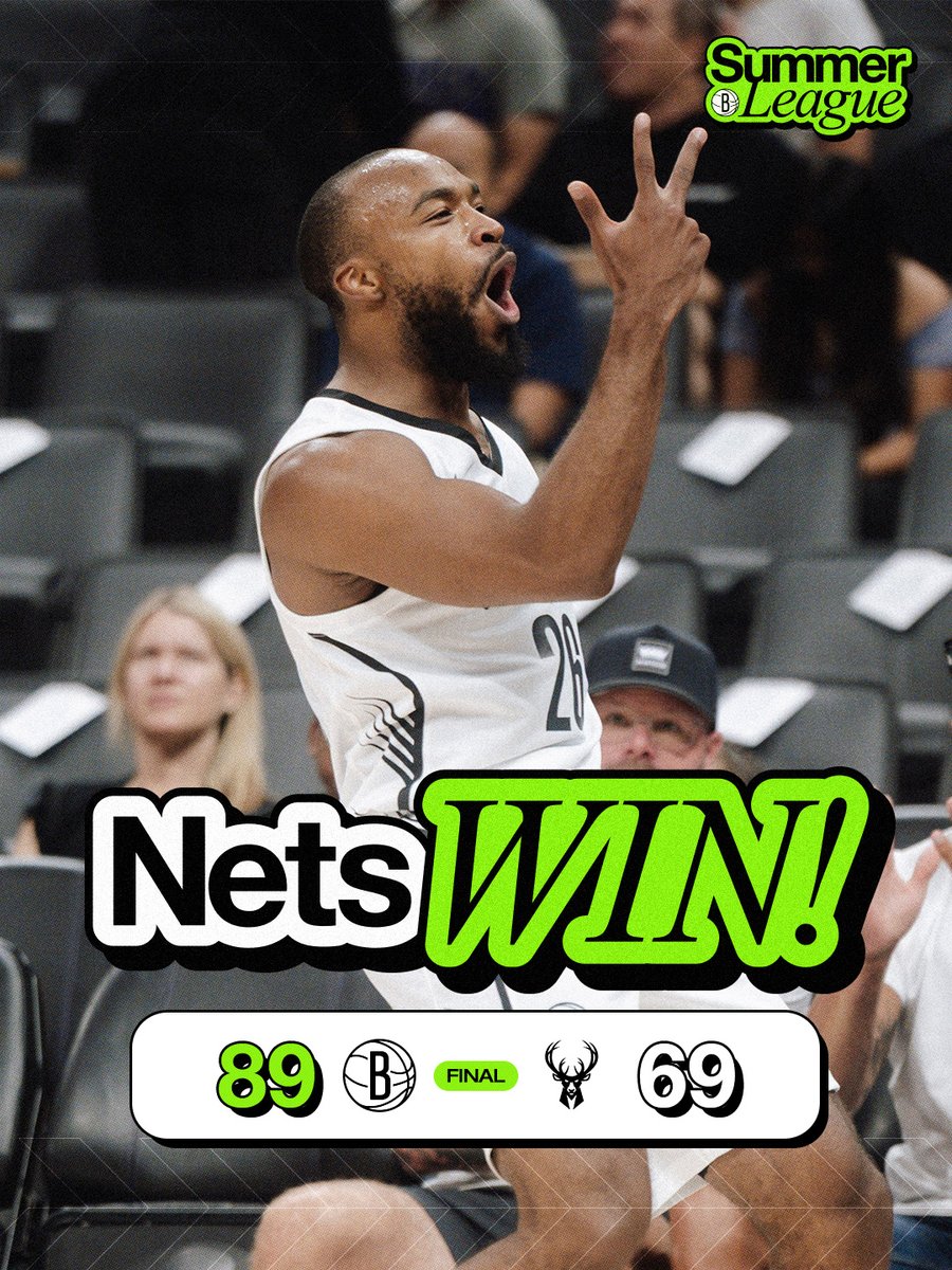 BrooklynNets's tweet photo. first W of the summer ✅ https://t.co/QUBwbDFNH4