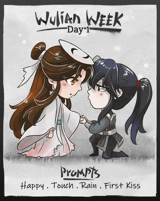 starvingwritist's tweet photo. The Week of Wulian is upon us. Day 1 prompts: Happy, Touch, Rain, First Kiss!

#TGCF #Wulian #Hualian https://t.co/LOj9MbWCpD