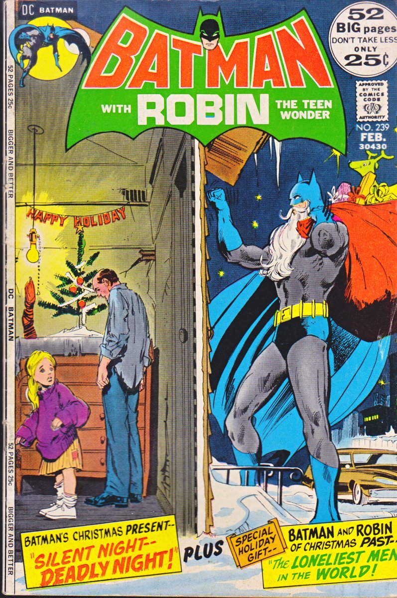 CrashLanden13's tweet photo. Batman #239 #Christmas Issue!  #NealAdams  The 1st story by O'Neil, Novick, &amp; Giordano tells a tale where a man has a change of heart. I didn't care 4 the backup stories 2 much (1 is a reprint from Batman #15). Friedrich's contribution needed a heavier editor's hand. #comicbooks https://t.co/OgdBOopag2