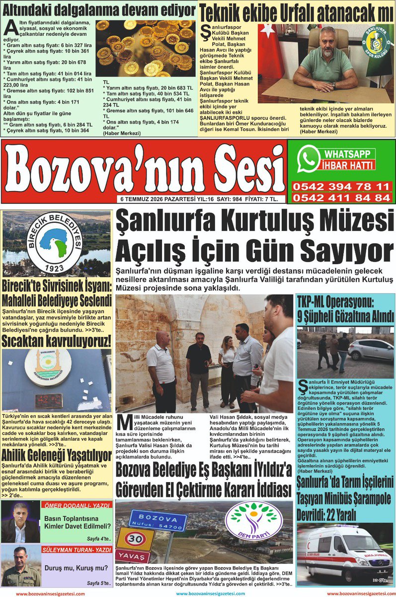 rhaajans's tweet photo. Şanlıurfa'nın destansı kurtuluş mücadelesini gelecek kuşaklara aktaracak Kurtuluş Müzesi'nde sona gelindi. Şanlıurfa Valiliği tarafından yürütülen proje, Millî Mücadele ruhunu yaşatacak. #Şanlıurfa #KurtuluşMüzesi
@UrfaValiligi @hasansildak https://t.co/UgaLhK0cBU