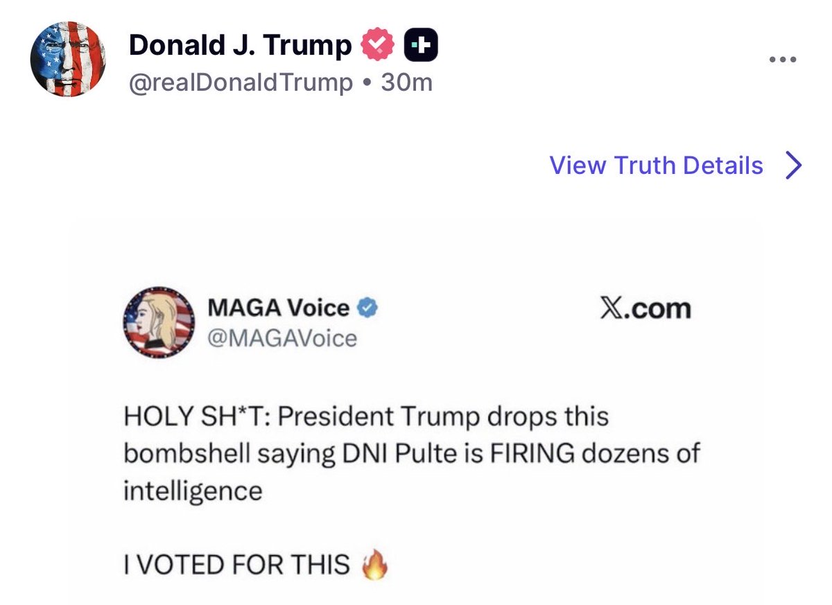 MAGAVoice's tweet photo. 🚨 TRUMP JUST REPOSTED THIS BANGER FROM ME ❤️ https://t.co/EC4qbHhmYk