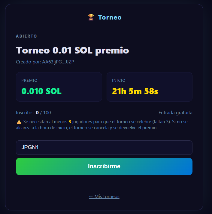 snakebattlefun's tweet photo. Mañana lunes 06/07/2026 a las 20:00 (UTC+2, Madrid) primer torneo SnakeBattle con premio en SOLANA real (mainnet). ¡¡Inscripción gratuita!!.

https://t.co/BhcLq65zVp https://t.co/AMkgrwCtRI
