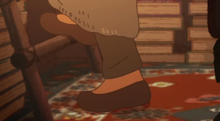 my_little_mori's tweet photo. I like how they visually tell you the translator boy isn't a mongolian with his shoes in the first shot on the ladder https://t.co/i5j0Yu1a2I