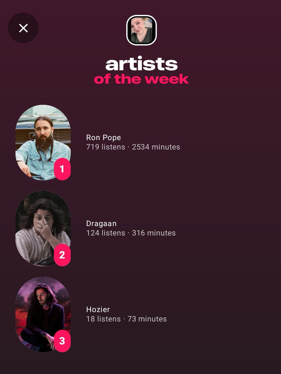 MothmnsParamour's tweet photo. Guys do you think there's a theme to my listening history or https://t.co/W17ELNwamU