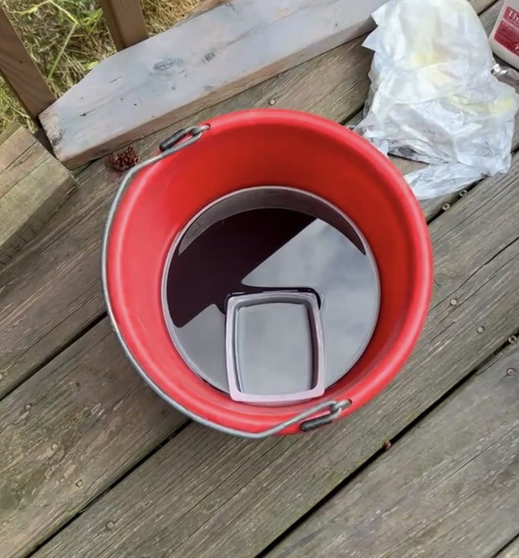 D5swoosh's tweet photo. @wvgovernor 
This is after the rain off route 50. Are you looking into this? 
This is going into our waterways and the people and  wildlife will be drinking this. 
I hope you are going to find out what exactly is this falling out of our skies. 
We need your help. https://t.co/VycFtNI7Fl
