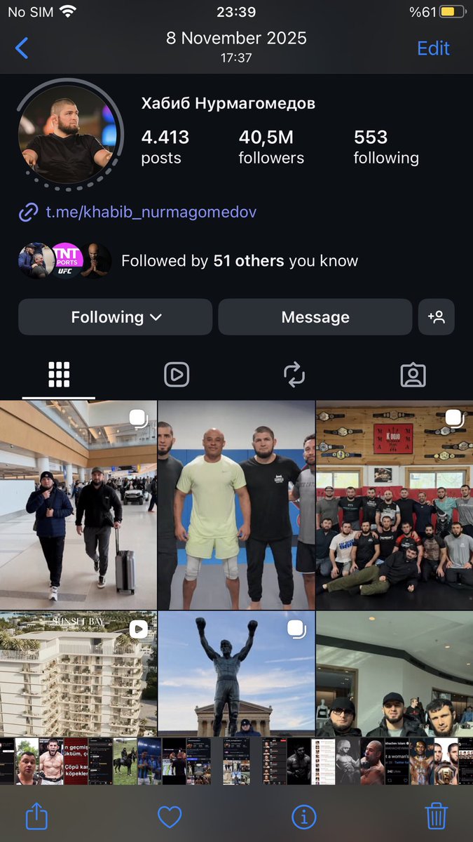 AnxusYeniHesap's tweet photo. ne geçmesi geçtiği falan yok asıl azalıyor takipçisi🤣🤣

ilk iki görsel 8 ay önce 8 kasımdan diğer görseller bu günden. Khabib Conorı geride bırakacak kısa süre sonra. sporun en büyüğü Khabib https://t.co/JlulspdIh5
