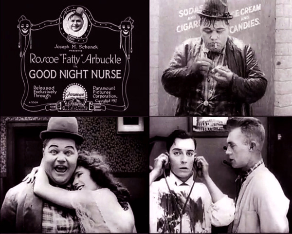 ClownRaynbow's tweet photo. Good Night, Nurse! https://t.co/kohrz8S9pe via @tfraymond 
Fatty’s wife has had it with his chronic alcoholism! She forces him to go to a nearby sanitarium, where an operation will allegedly heal him. And there he meets doctor Buster Keaton, wearing a bloody apron! https://t.co/e9hCjAAojS