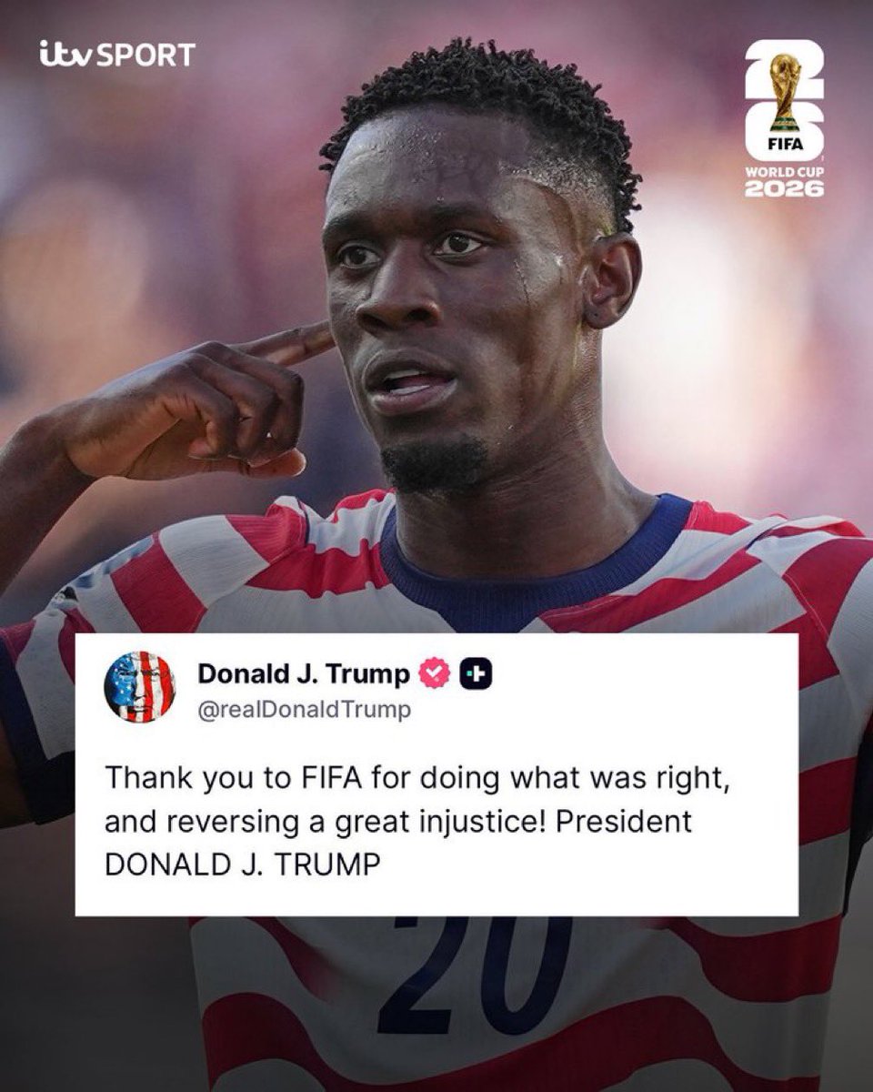 Craig_Foster's tweet photo. Playing the Trump Card.

Under Infantino, there’s no longer such thing as an ‘independent FIFA Committee.’

There is only the ‘FIFA Committees for the protection of image, promotion of autocrats and any and all regimes with money to fill FIFA pockets, and the capitulation to power irrespective of the damage to what’s left of its Statutes or the integrity of the game.’

Trump proudly proclaims how he influenced the unprecedented decision during a World Cup.

What an embarrassment for football.