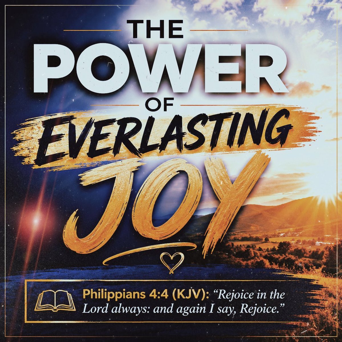 onaeki's tweet photo. THE POWER OF EVERLASTING JOY

Philippians 4:4 (KJV): "Rejoice in the Lord always: and again I say, Rejoice."

Joy is not a momentary emotion. It is a deep sense of pleasure and happiness rooted entirely in who Jesus is, standing firm regardless of external circumstances. https://t.co/HW6N2i3oug