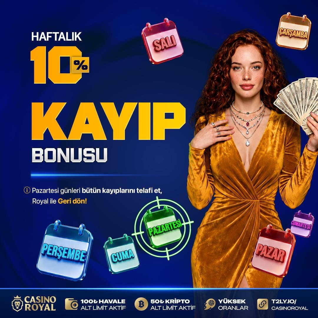 royalcomtr's tweet photo. 💵 ROYAL'DE YENİ HAFTAYA BONUSLA BAŞLA!

10 DAKİKA SONRA TALEP EDEBİLİRSİNİZ. 

💰 %10 HAFTALIK KAYIP BONUSU İLE ŞANS SENDEN YANA!

GÜNCEL GİRİŞ - https://t.co/01U5KjnvsC https://t.co/f01tkuIrju