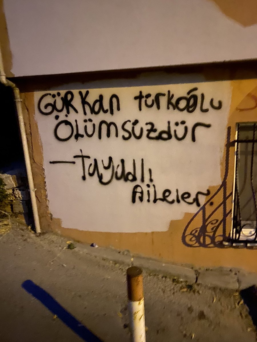 8tayadliaileler's tweet photo. Tayad’lı Aileler olarak Çayan Mahallesinde şehidimiz Gürkan Türkoğlu için yazılama yaptık. https://t.co/FU1LO1AXCO