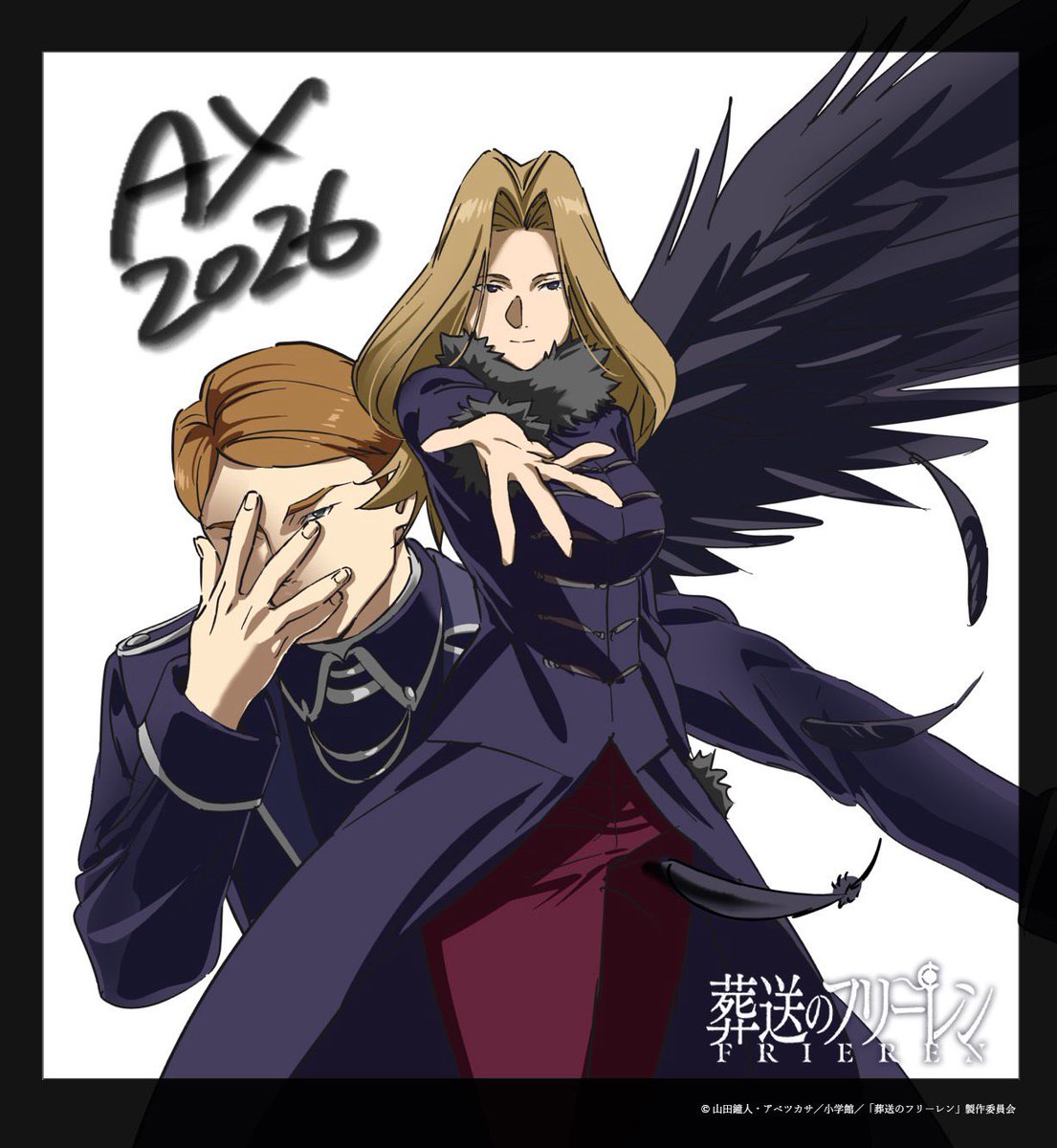 Anime_Frieren's tweet photo. AnimeExpo 2026
『葬送のフリーレン』イベントで
キャラデザイン #小嶋慶祐 さんが
ライブドローイングで描いた
ゲナウとメトーデ のイラスト公開🪶🪄

#フリーレン #frieren
#AX2026 https://t.co/m95wod5TKH