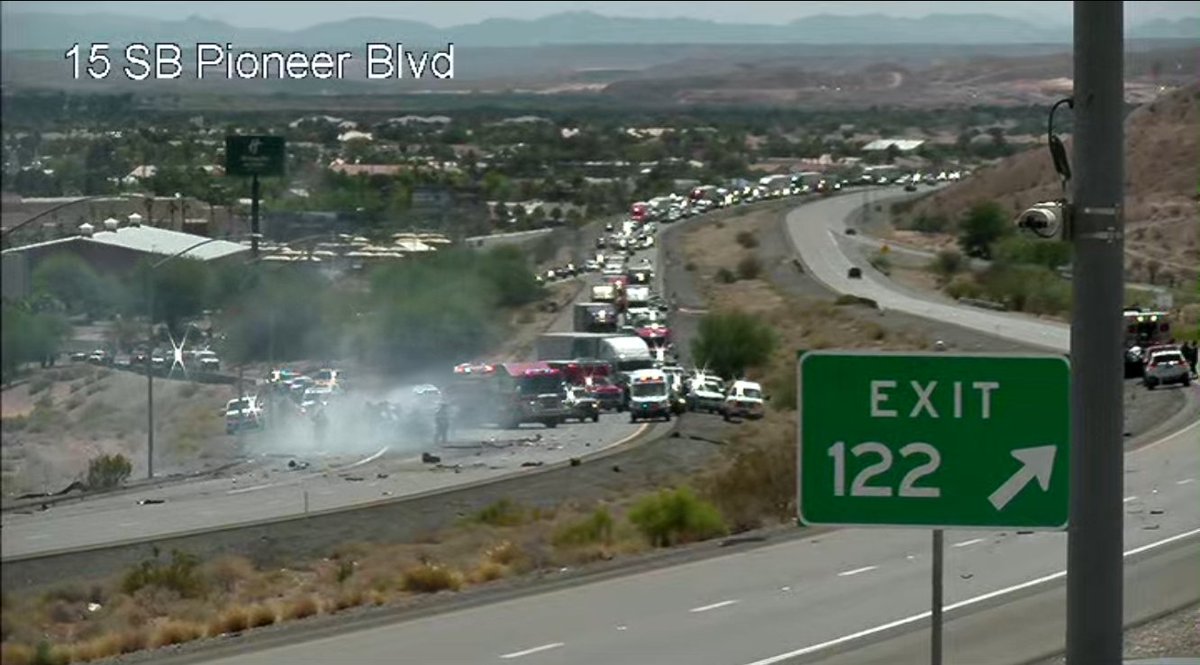 #TrafficAlert I-15 near mile marker 122 - Mesquite - Northbound lanes ...