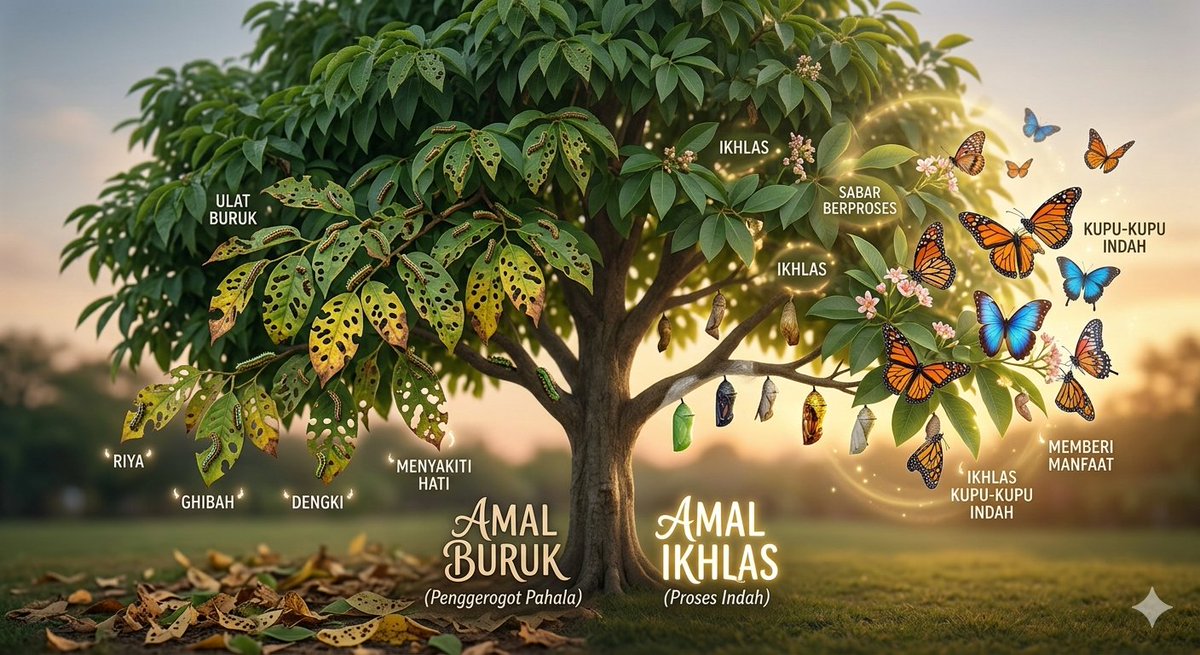 BimaAulama's tweet photo. Assalamu'alaikum wr wb. "Perumpamaan Amal Buruk Dan Amal Ikhlas" #halal #dakwah #islami #religi #amal #perumpamaan https://t.co/kMpEQTOfz6