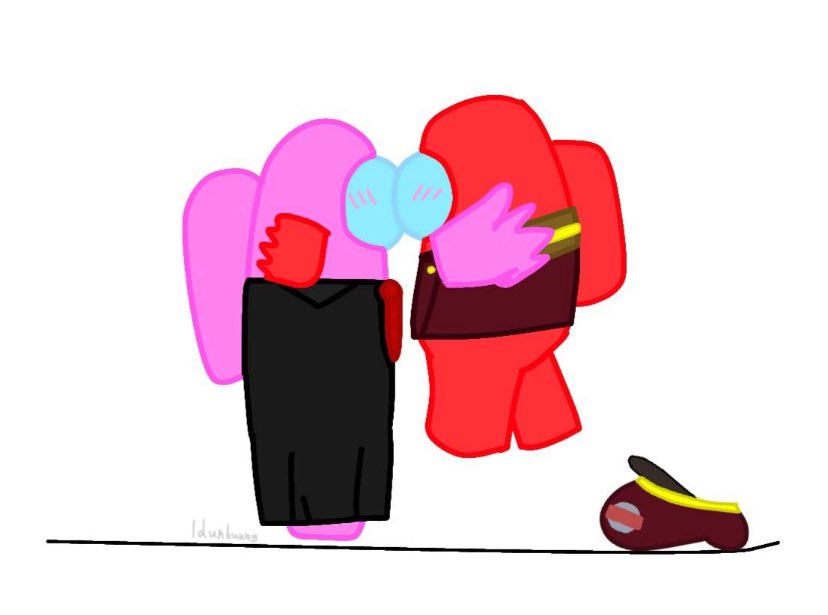 RazzDazzfan1's tweet photo. MY FRIEND DREW THIS I FUCKING LOVE IT IM KISSING THE SCREEN RIGHT NOW #amongusshow #redpink #yumeshipping https://t.co/kbUeftwrDk