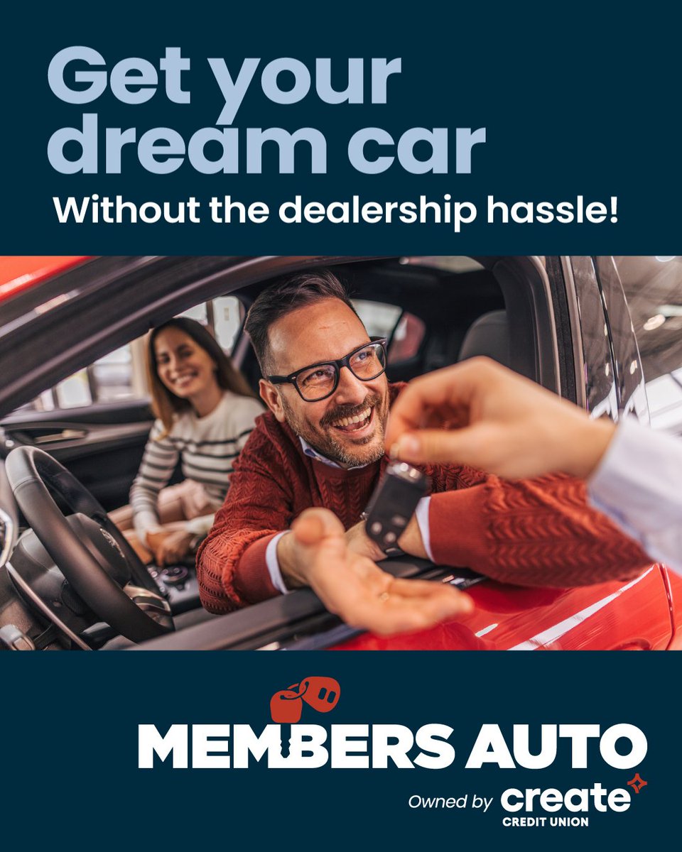 CreateCreditU's tweet photo. Start your car-buying journey from the comfort of home. With @MembersAutoLV, you can shop online based on your preferences.
Start shopping: https://t.co/mAQ4eLClYP.
#CreateCreditUnion #CreateCreditUnionMABS #FinancialFreedom #UsedCars https://t.co/avLaHORoeZ