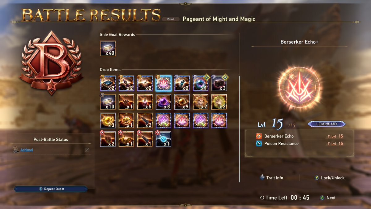 Achimel_DL's tweet photo. Can beat FaaHard and FA Berserker Echo+s, pretty much done with Relink now as of content. Just want to get a few more things squared away before we move to Ragnarok https://t.co/KC6INzKNQF
