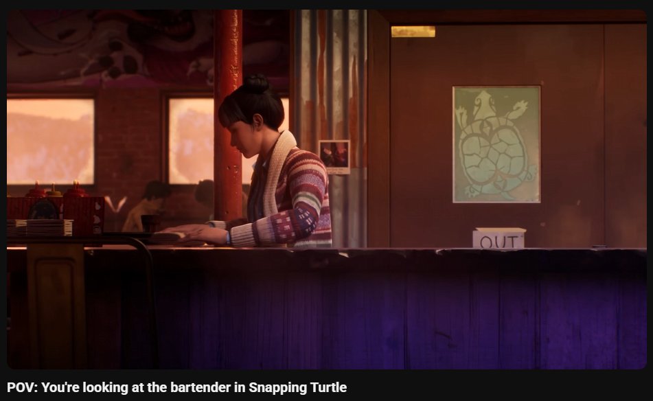 Blazekennn's tweet photo. i created a 1hr and 49mins loop of Amanda in the bar with ambience + the snapping turtle playlist playing in the background, enjoy!

https://t.co/ddfNC8Zg3J https://t.co/VyJbGx5771