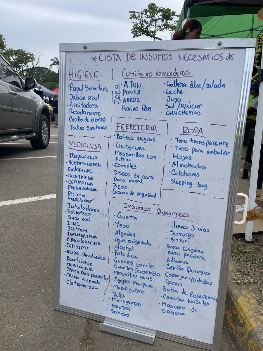 Jennmoolina's tweet photo. Esta es la lista de insumos que necesitamos en el centro de acopio biker.

Si vas a ser voluntario o nos vas ayudar con algunos insumos, estamos ubicados en parque del este, estacionamiento sur, frente al museo de transporte.

Centro de acopio motero/biker. https://t.co/Gjnxo7jOPH