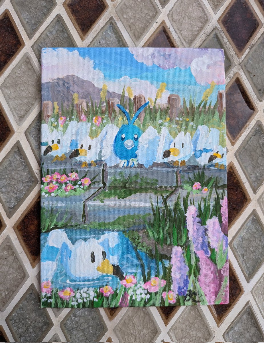 Kuriie's tweet photo. This holiday weekend I did something non-productive just for me. This is how it turned out :)
#pokemon #wingull #swablu https://t.co/avkxuaNG5s